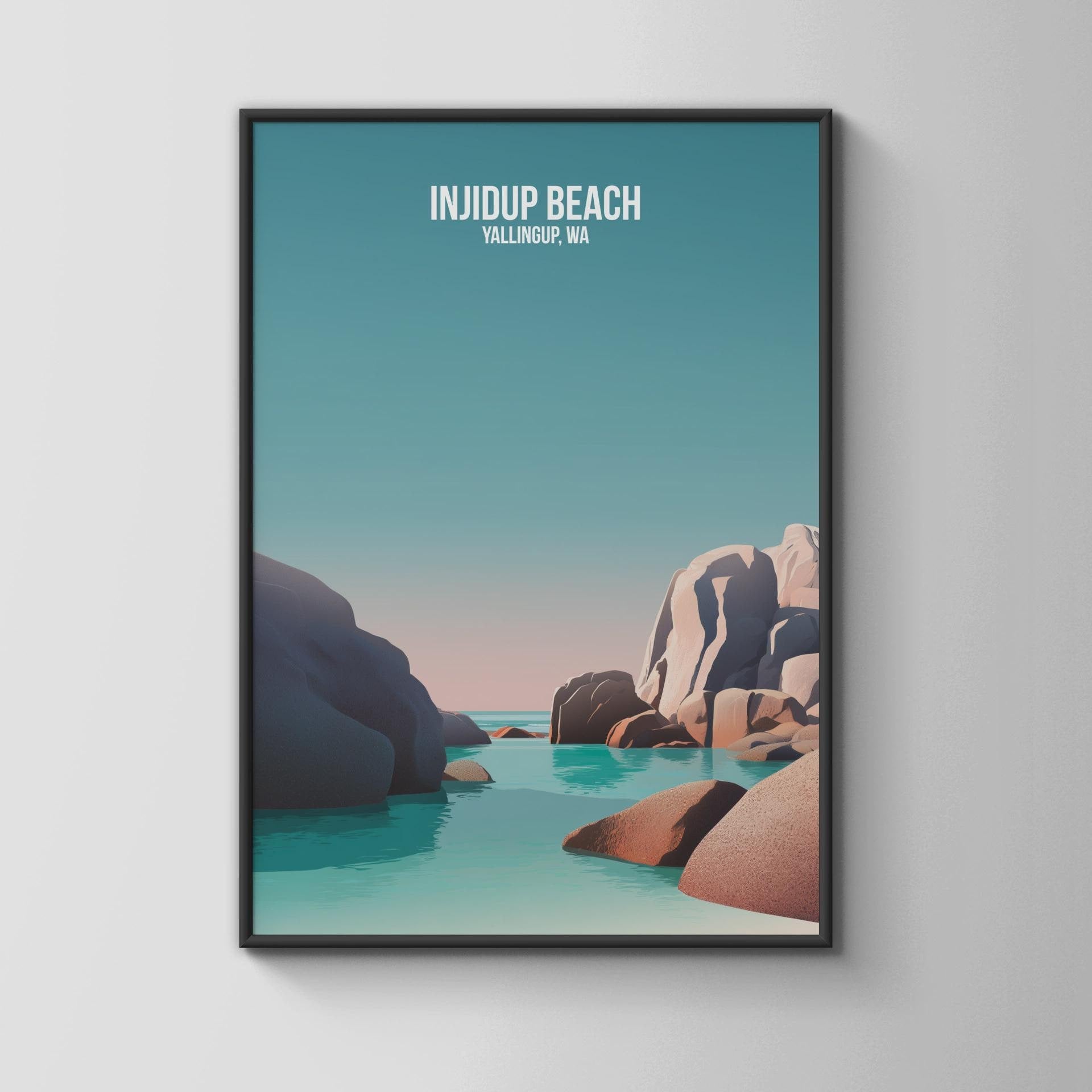 Injidup Beach Yallingup WA Poster Wall Art - Travel Wall Art