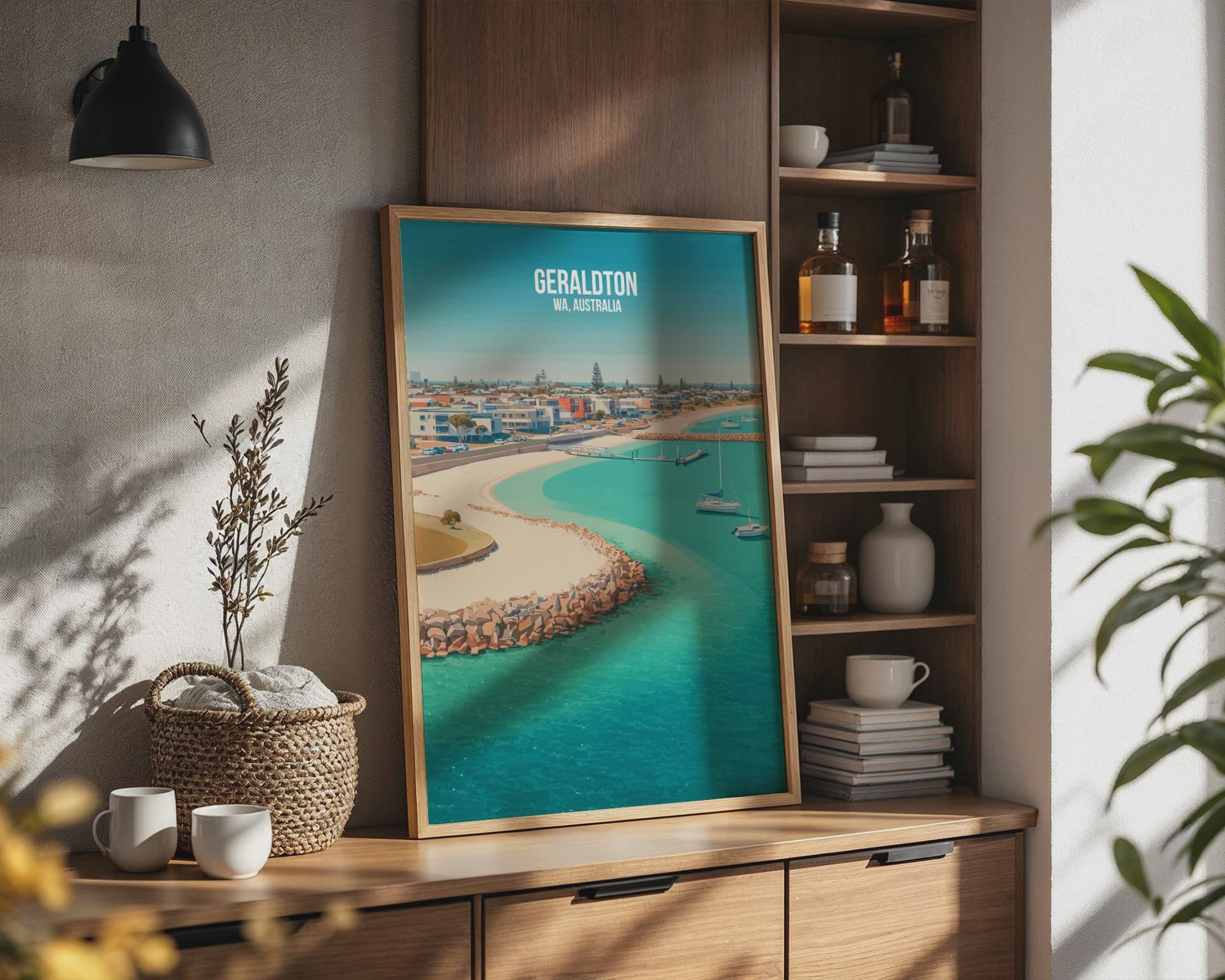 Geraldton WA Australia Coastal Wall Art Print - Travel Wall Art