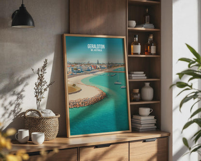 Geraldton WA Australia Coastal Wall Art Print - Travel Wall Art