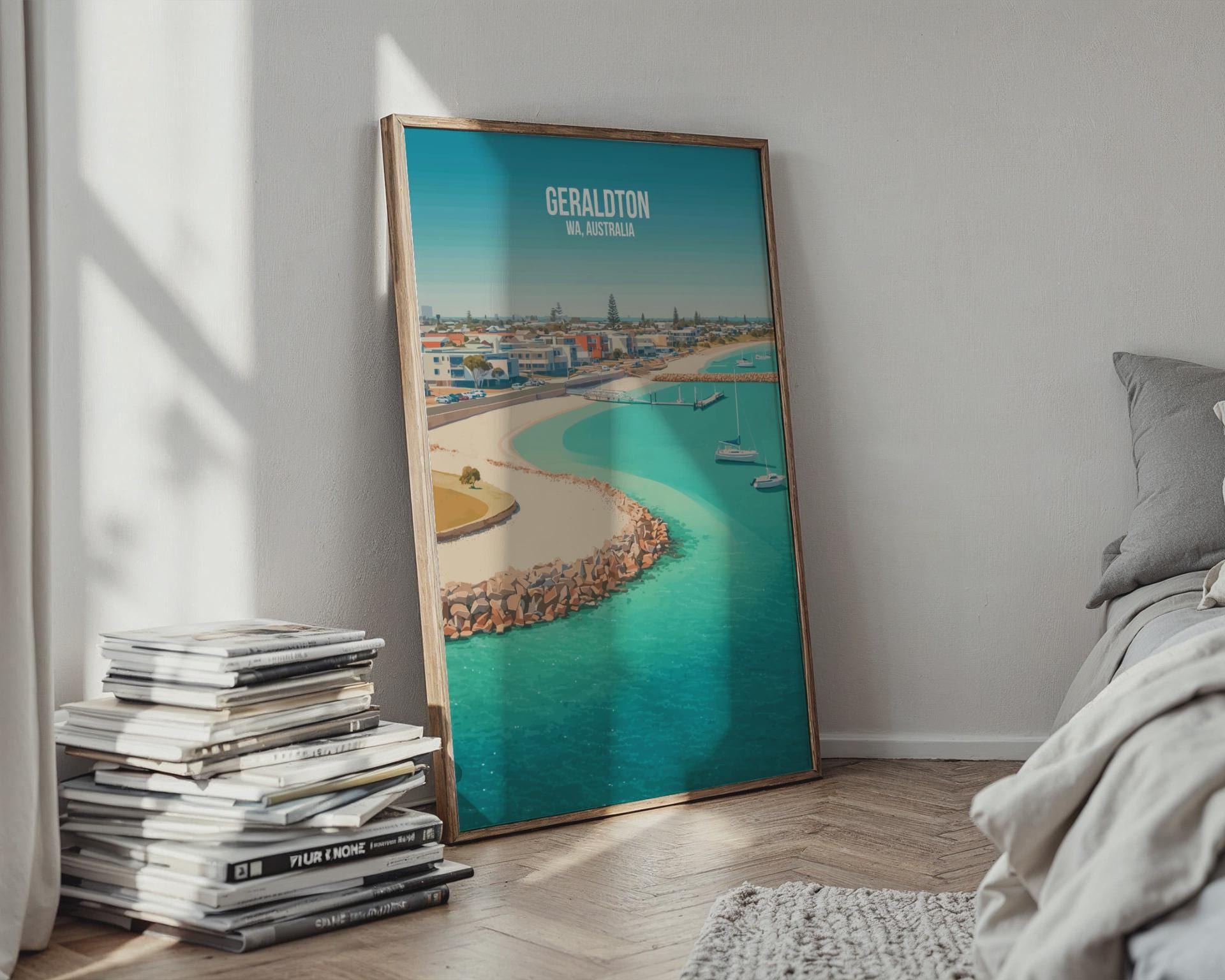 Geraldton WA Australia Coastal Wall Art Print - Travel Wall Art