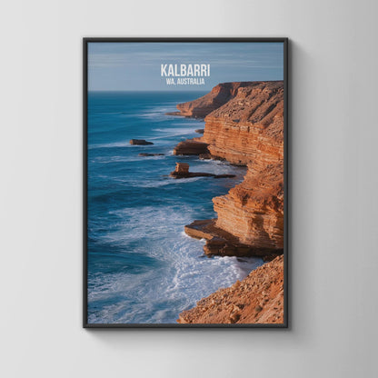 Kalbarri WA Australia Travel Poster Landscape Wall Art Print - Travel Wall Art