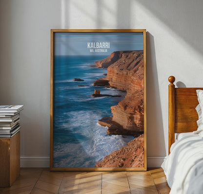 Kalbarri WA Australia Travel Poster Landscape Wall Art Print - Travel Wall Art