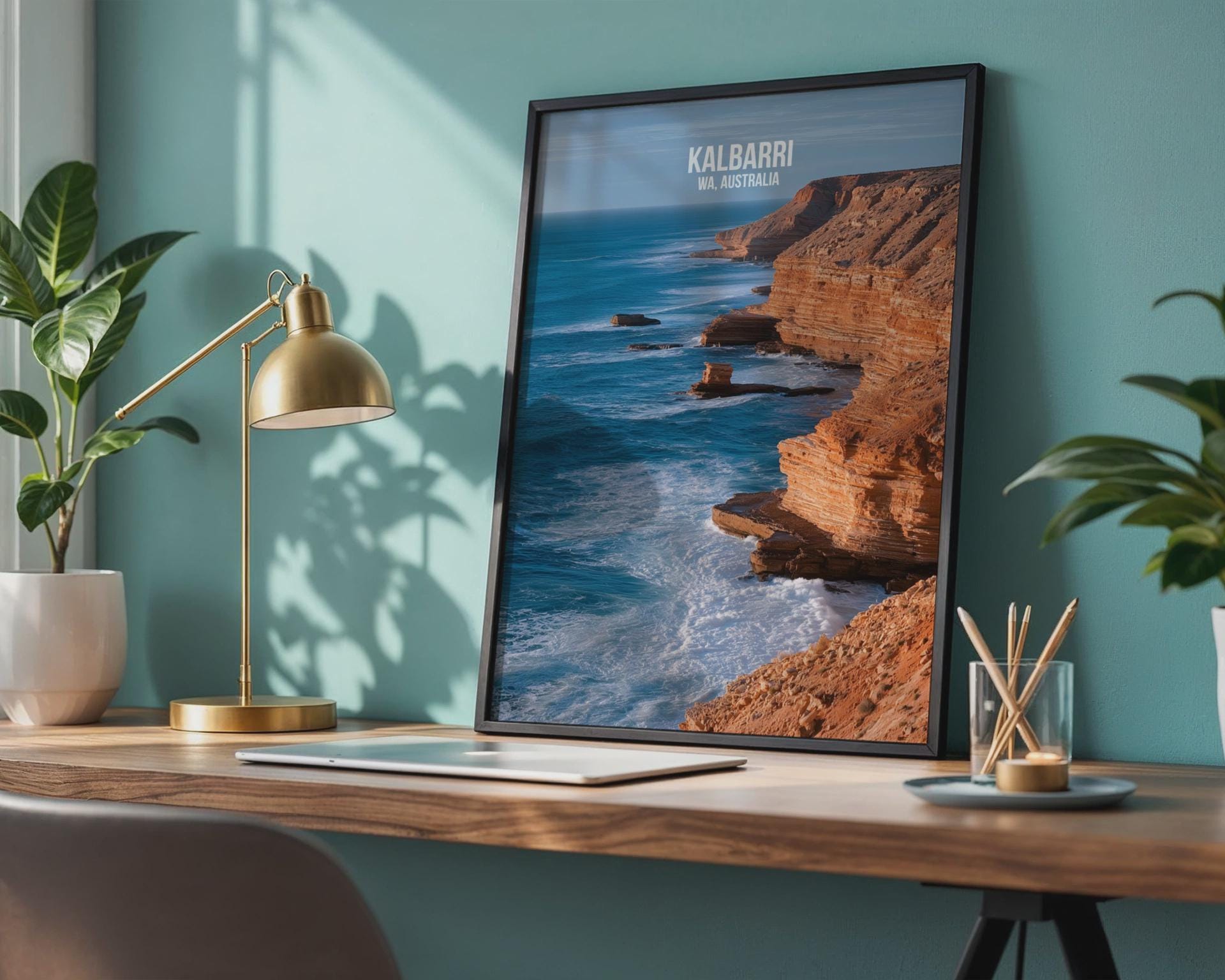 Kalbarri WA Australia Travel Poster Landscape Wall Art Print - Travel Wall Art