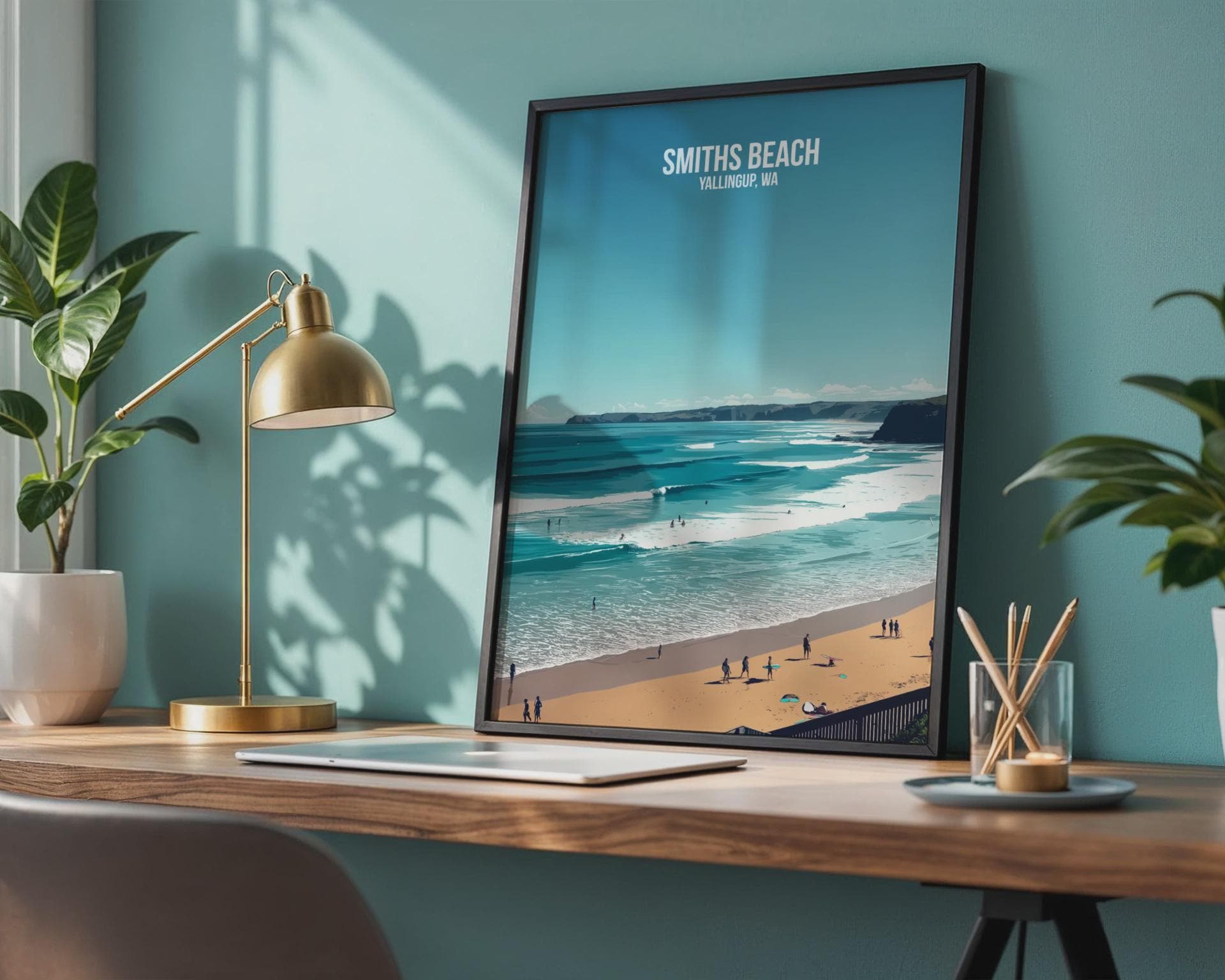 Smiths Beach Yallingup WA Travel Poster Wall Art - Travel Wall Art