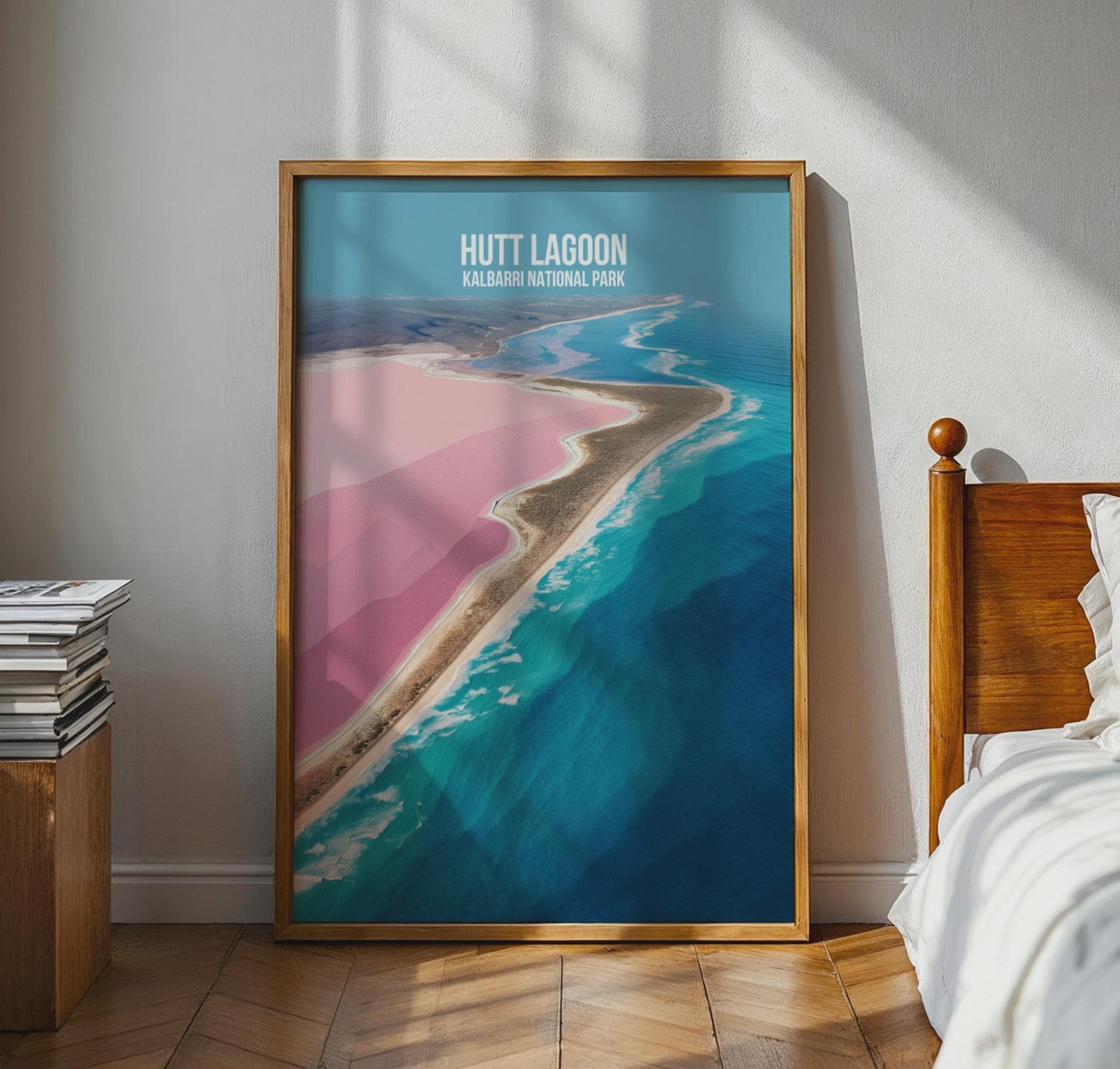 Hutt Lagoon Kalbarri National Park Art Print Wall Art Poster - Travel Wall Art