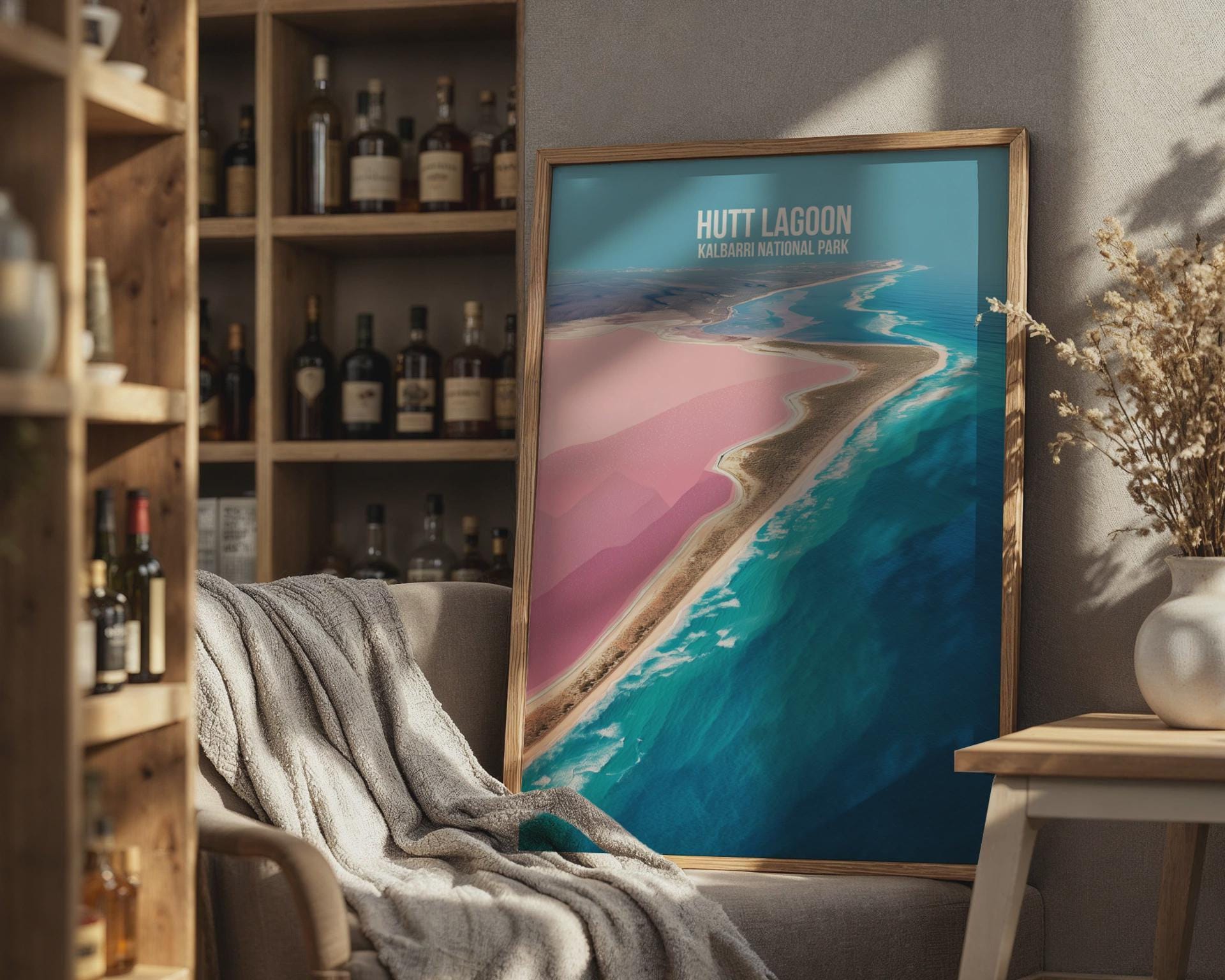 Hutt Lagoon Kalbarri National Park Art Print Wall Art Poster - Travel Wall Art