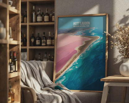 Hutt Lagoon Kalbarri National Park Art Print Wall Art Poster - Travel Wall Art