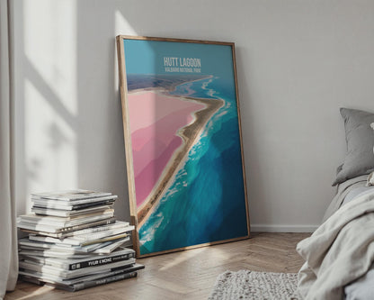 Hutt Lagoon Kalbarri National Park Art Print Wall Art Poster - Travel Wall Art