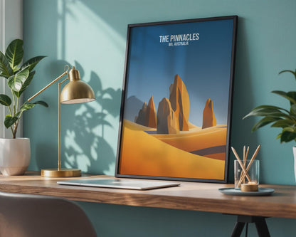 The Pinnacles WA Australia Poster Print Wall Art - Travel Wall Art