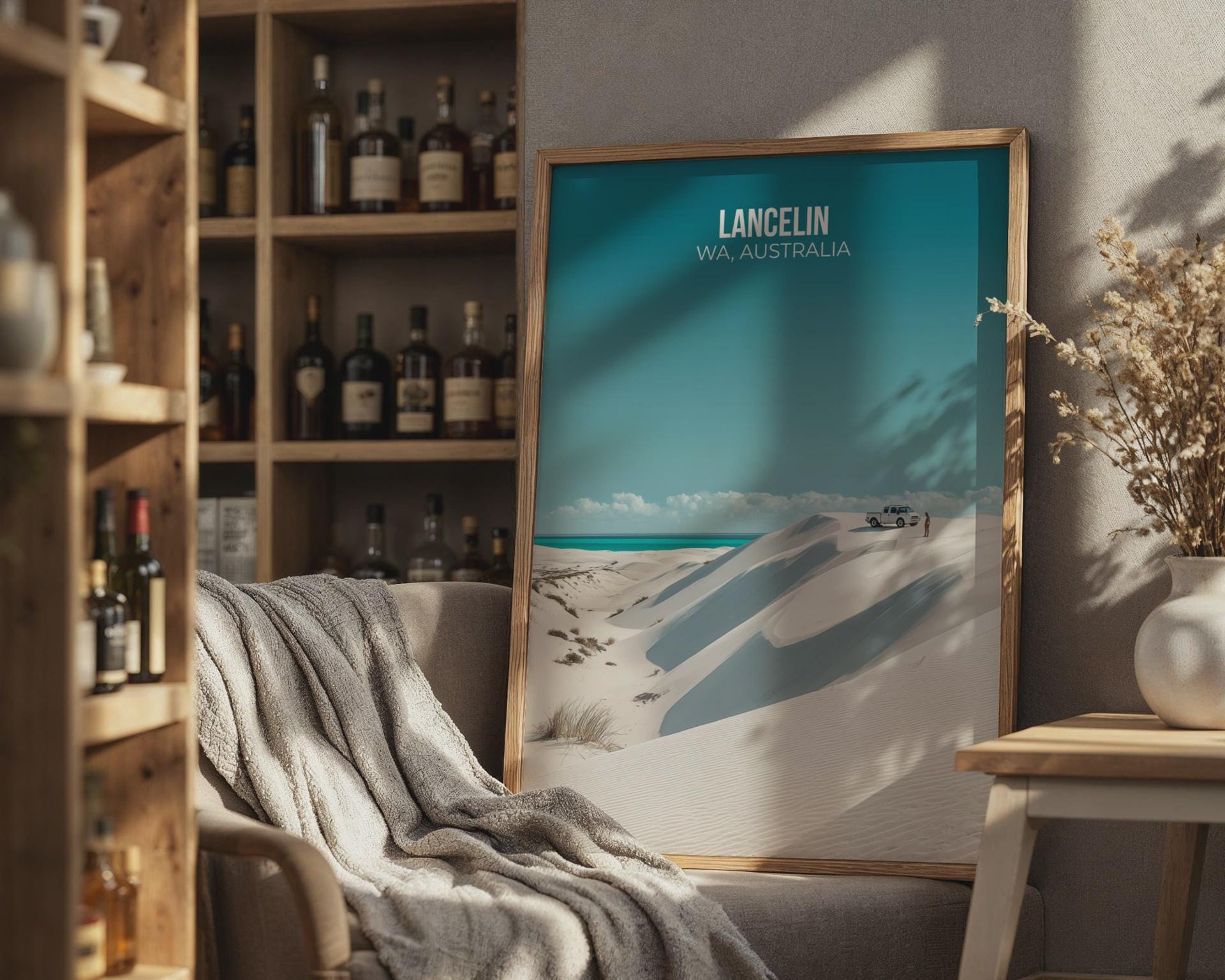 Lancelin WA Australia Travel Poster Print Wall Art - Travel Wall Art
