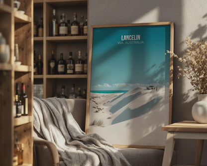 Lancelin WA Australia Travel Poster Print Wall Art - Travel Wall Art