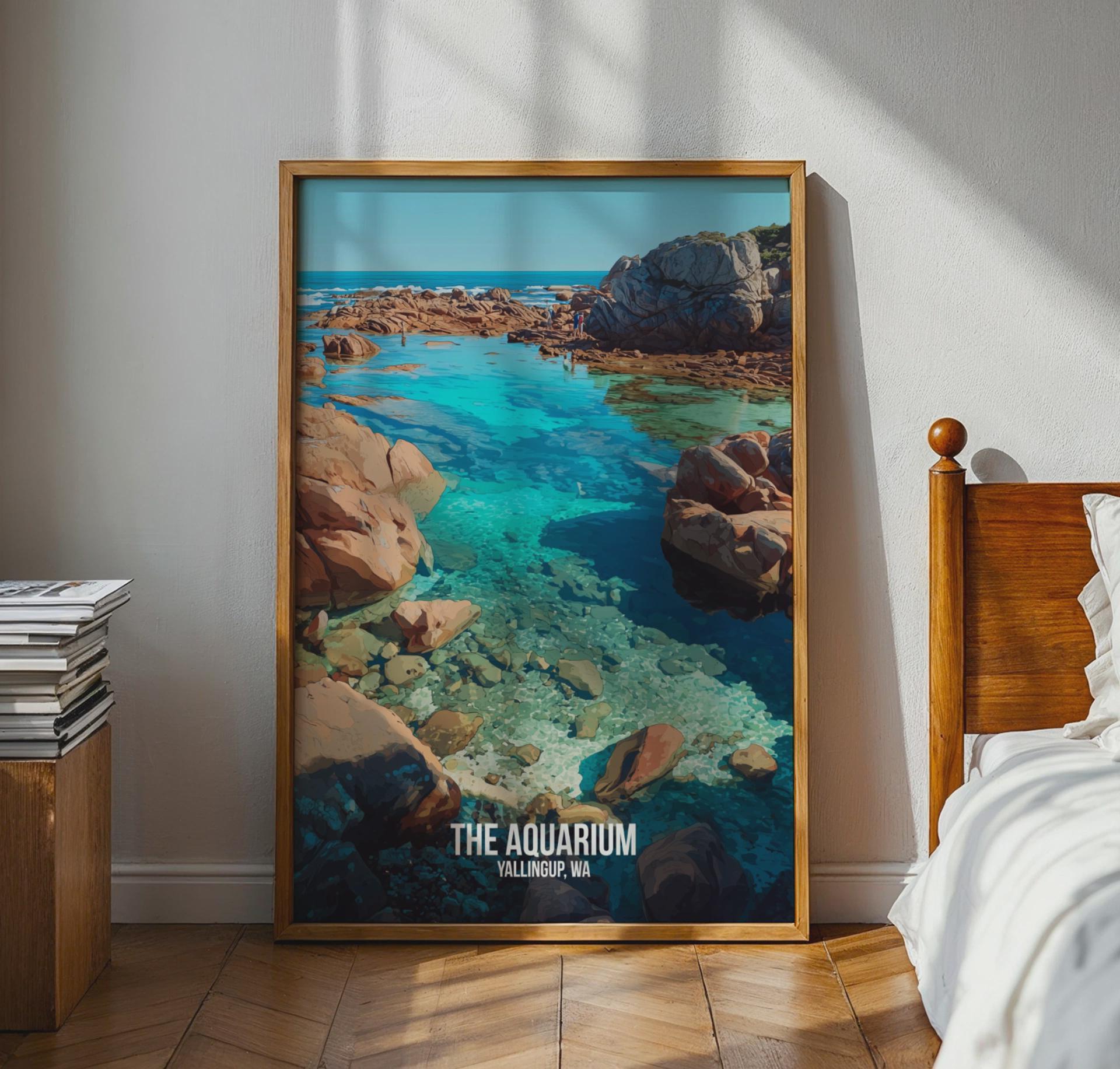 The Aquarium Yallingup WA Poster Coastal Wall Art Print - Travel Wall Art