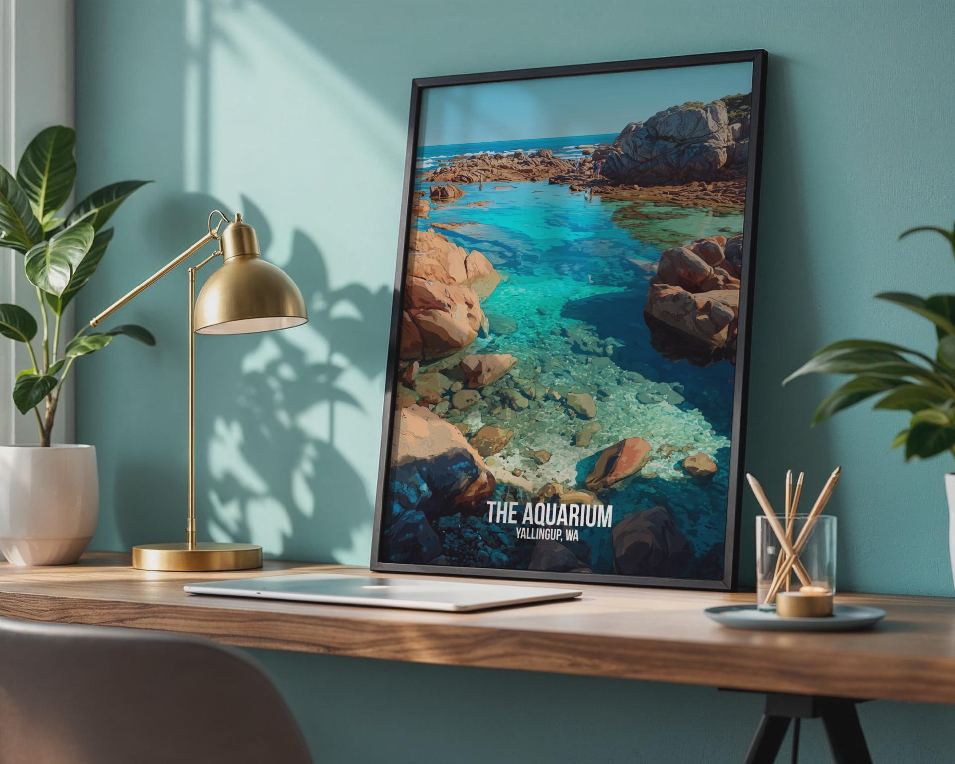 The Aquarium Yallingup WA Poster Coastal Wall Art Print - Travel Wall Art