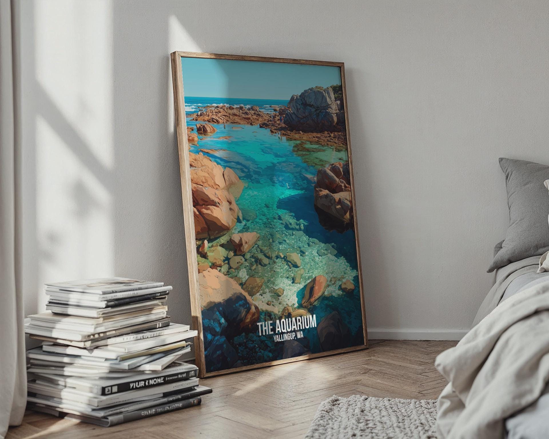 The Aquarium Yallingup WA Poster Coastal Wall Art Print - Travel Wall Art