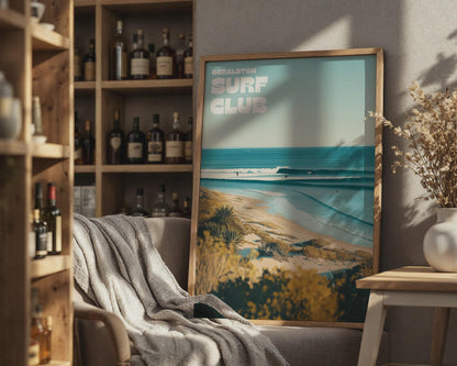 Geraldton Surf Club Poster Coastal Wall Art - Travel Wall Art