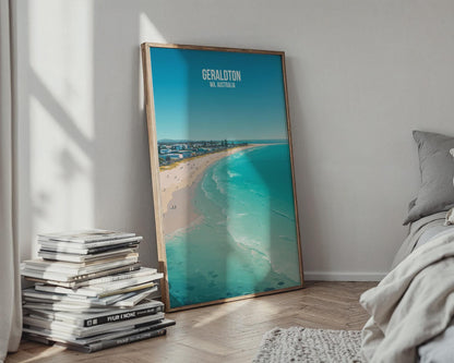 Geraldton WA Australia Beach Landscape Poster Art Print - Travel Wall Art