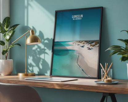 Lancelin WA Australia Beach Poster Wall Art Print - Travel Wall Art