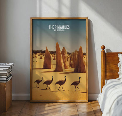 The Pinnacles Wall Art Aerial View Australian Landscape Print - Travel Wall Art