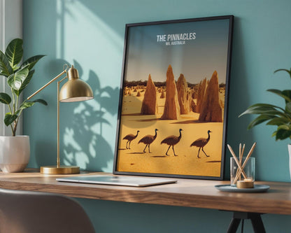 The Pinnacles Wall Art Aerial View Australian Landscape Print - Travel Wall Art
