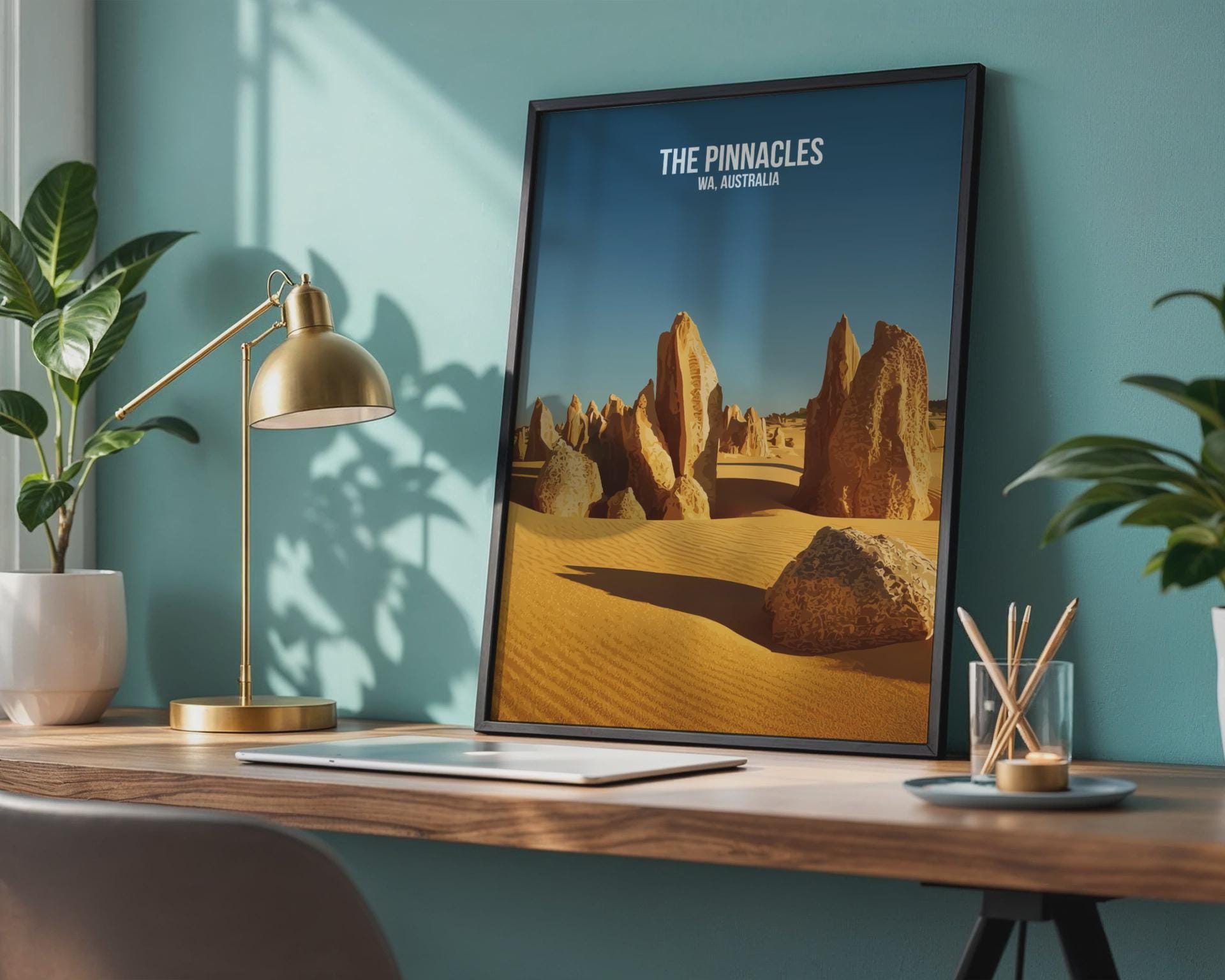 The Pinnacles WA Australia Poster Print Wall Art - Travel Wall Art