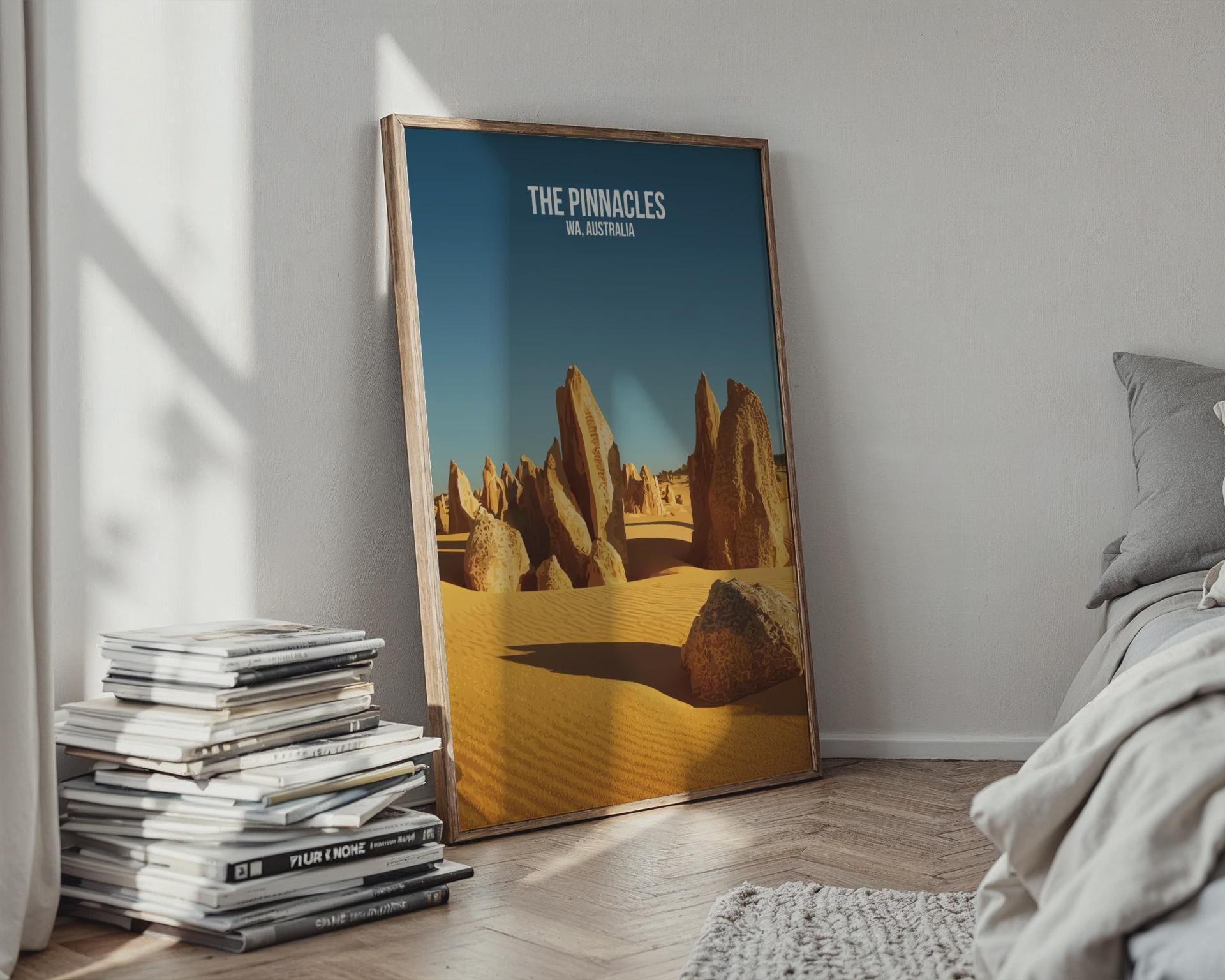 The Pinnacles WA Australia Poster Print Wall Art - Travel Wall Art