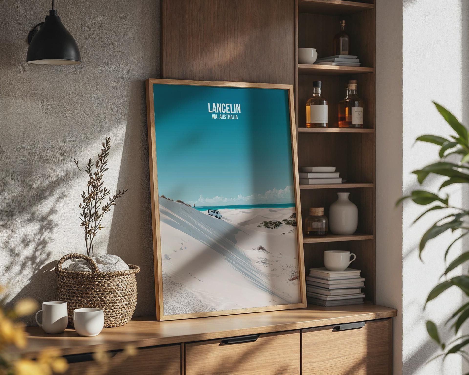 Lancelin WA Australia Travel Poster Print Wall Art - Travel Wall Art