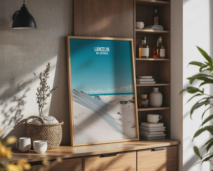 Lancelin WA Australia Travel Poster Print Wall Art - Travel Wall Art
