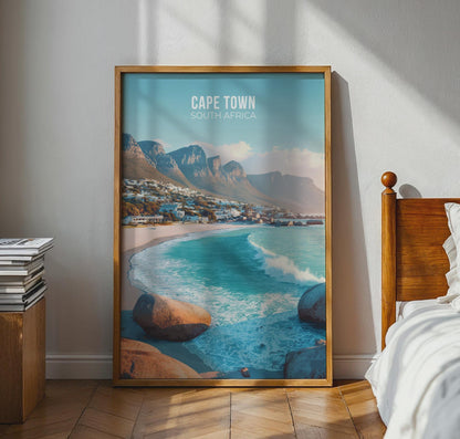 Cape Town South Africa Travel Poster Wall Art Print - Travel Wall Art