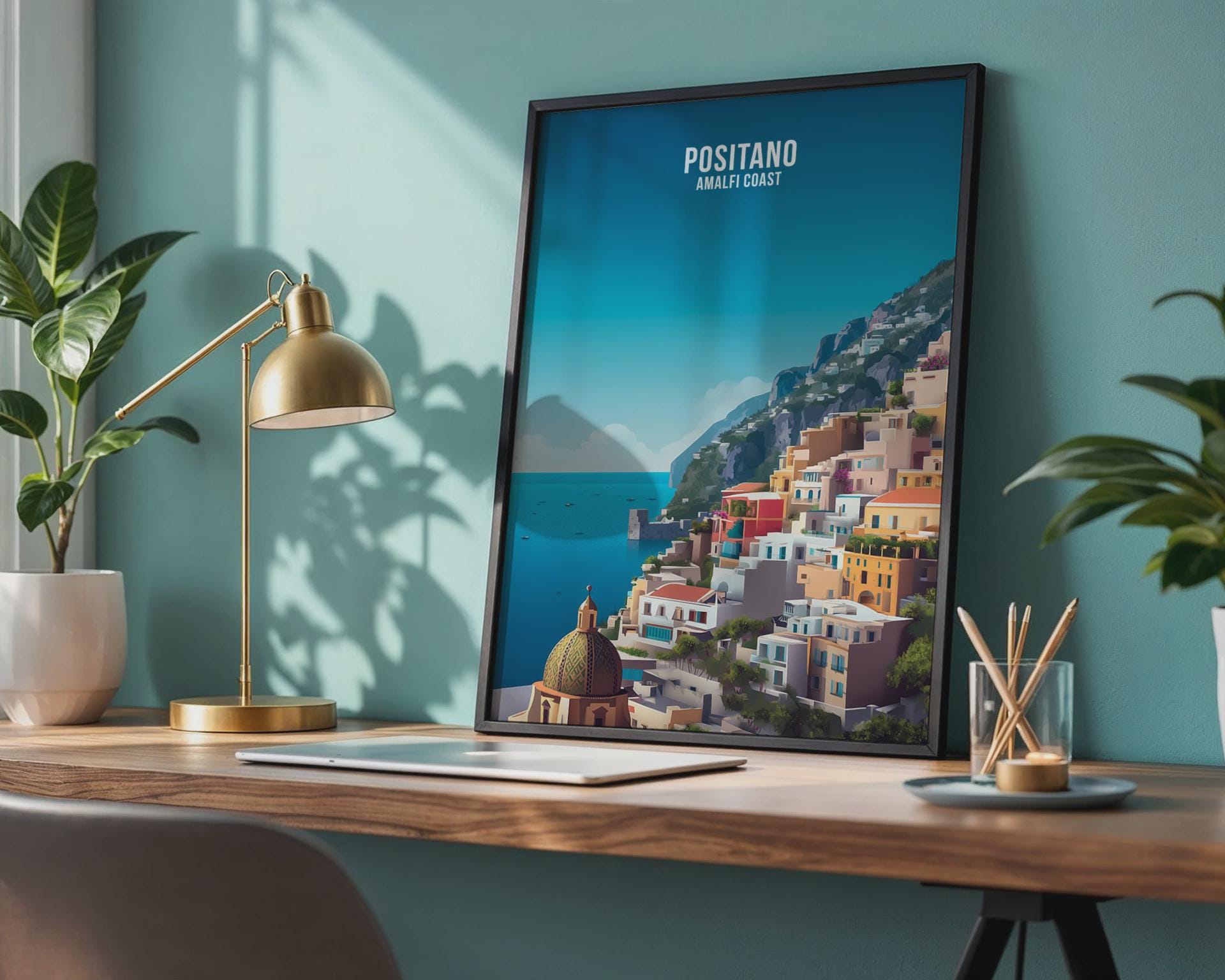 Positano Amalfi Coast Coastal Wall Art Print - Travel Wall Art