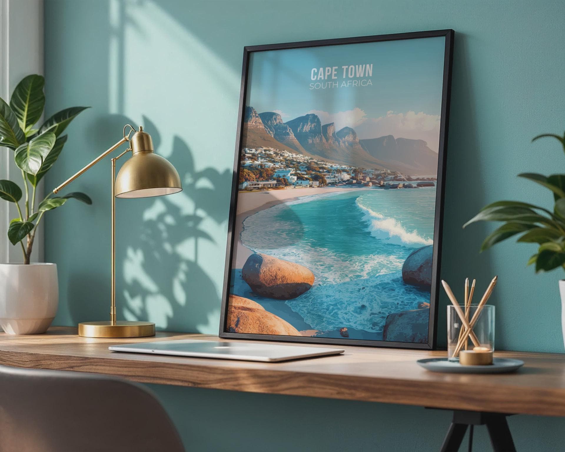 Cape Town South Africa Travel Poster Wall Art Print - Travel Wall Art