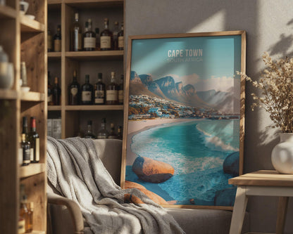Cape Town South Africa Travel Poster Wall Art Print - Travel Wall Art