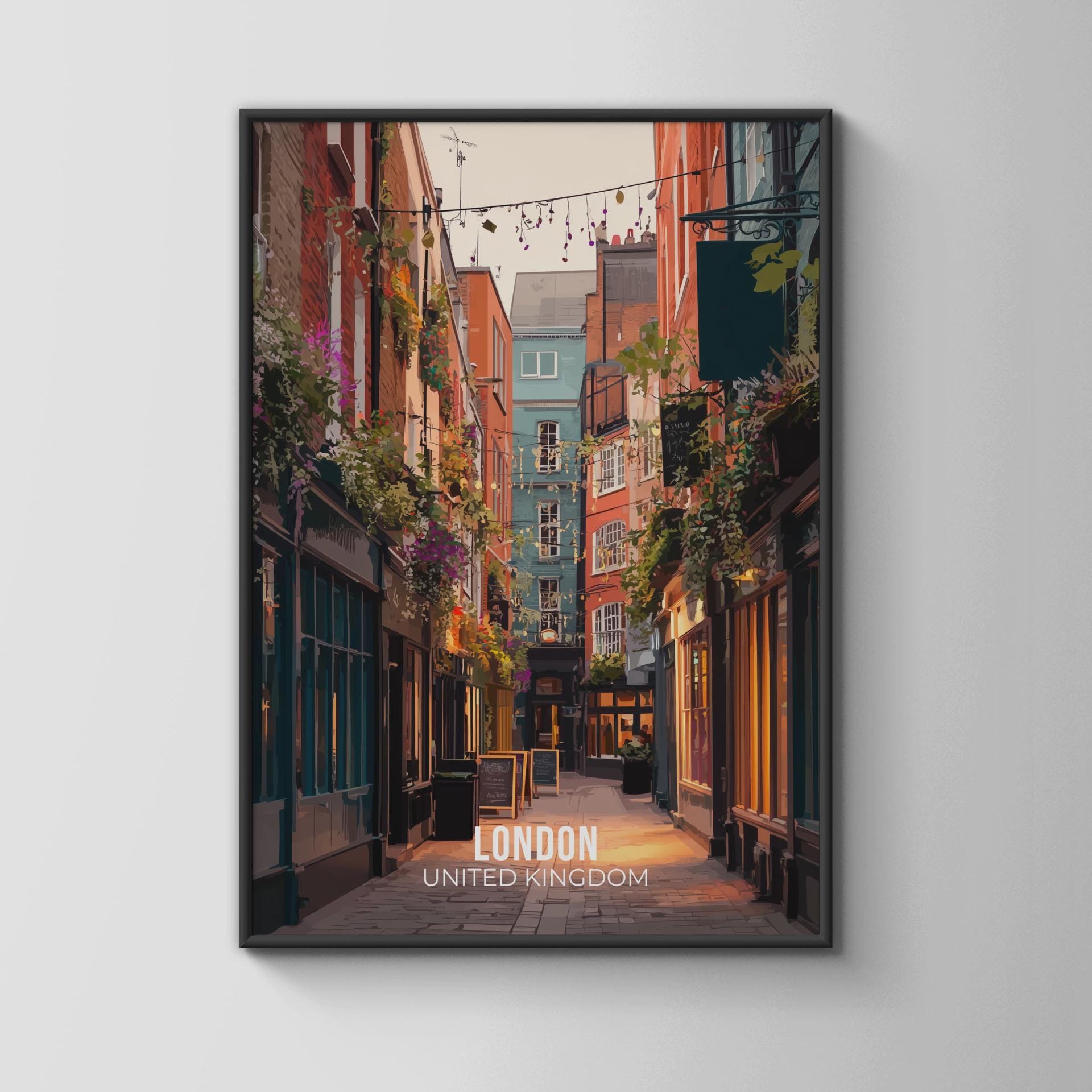 London Alley Poster Print Art - Travel Wall Art