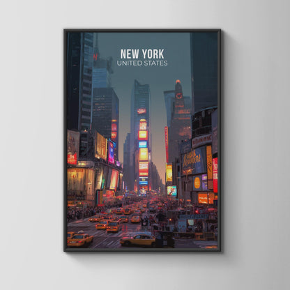 New York City Times Square Poster Wall Art Print - Travel Wall Art