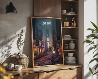 New York City Times Square Poster Wall Art Print - Travel Wall Art