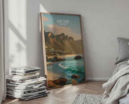 Cape Town South Africa Beach Scene Wall Art Print - Travel Wall Art
