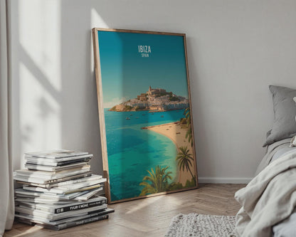 Ibiza Spain Travel Poster Art Print - Travel Wall Art