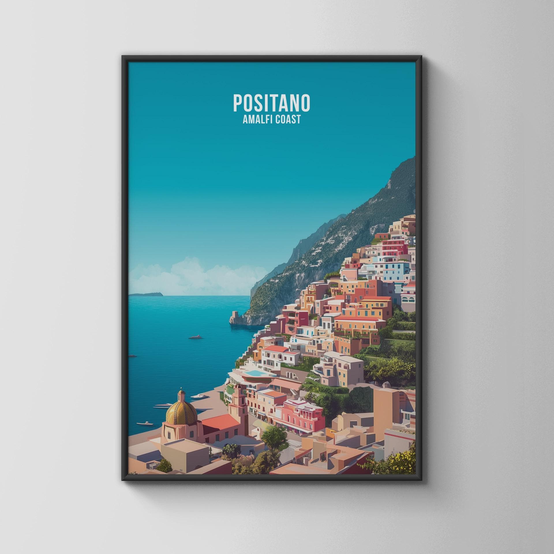 Positano Amalfi Coast Wall Art Poster Print - Travel Wall Art