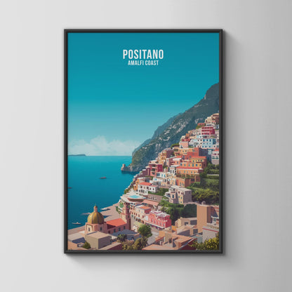 Positano Amalfi Coast Wall Art Poster Print - Travel Wall Art