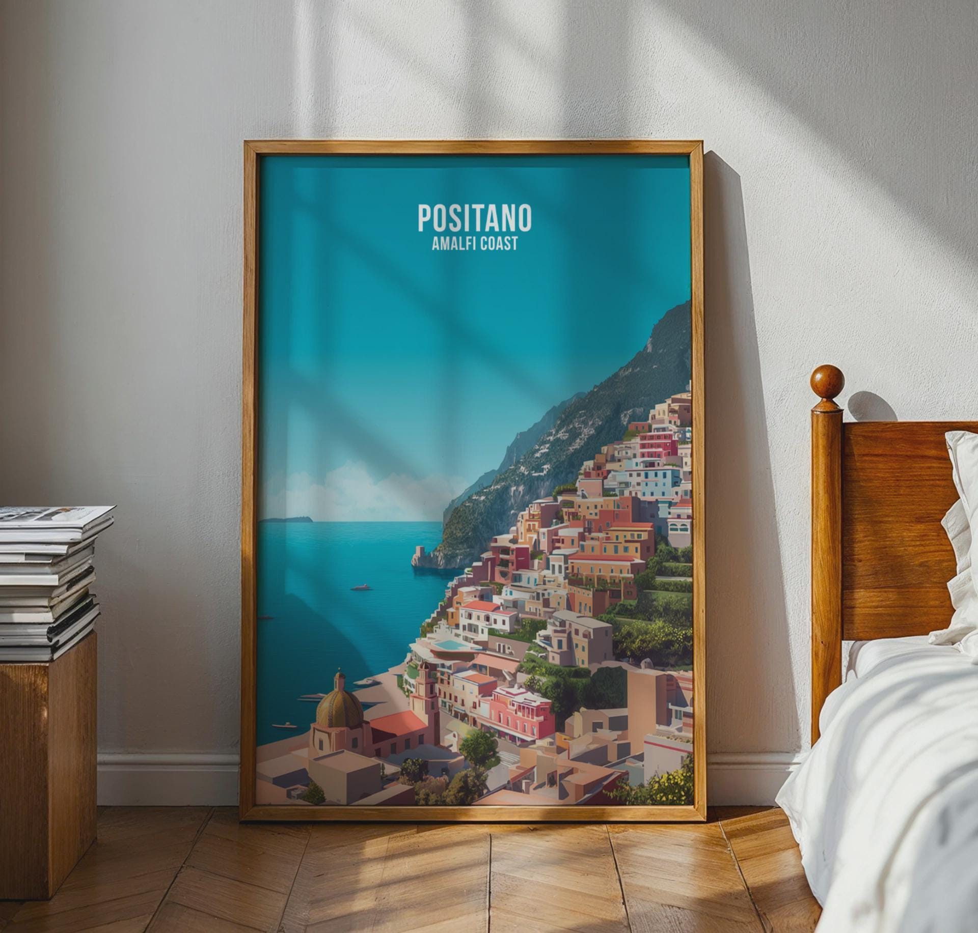 Positano Amalfi Coast Wall Art Poster Print - Travel Wall Art