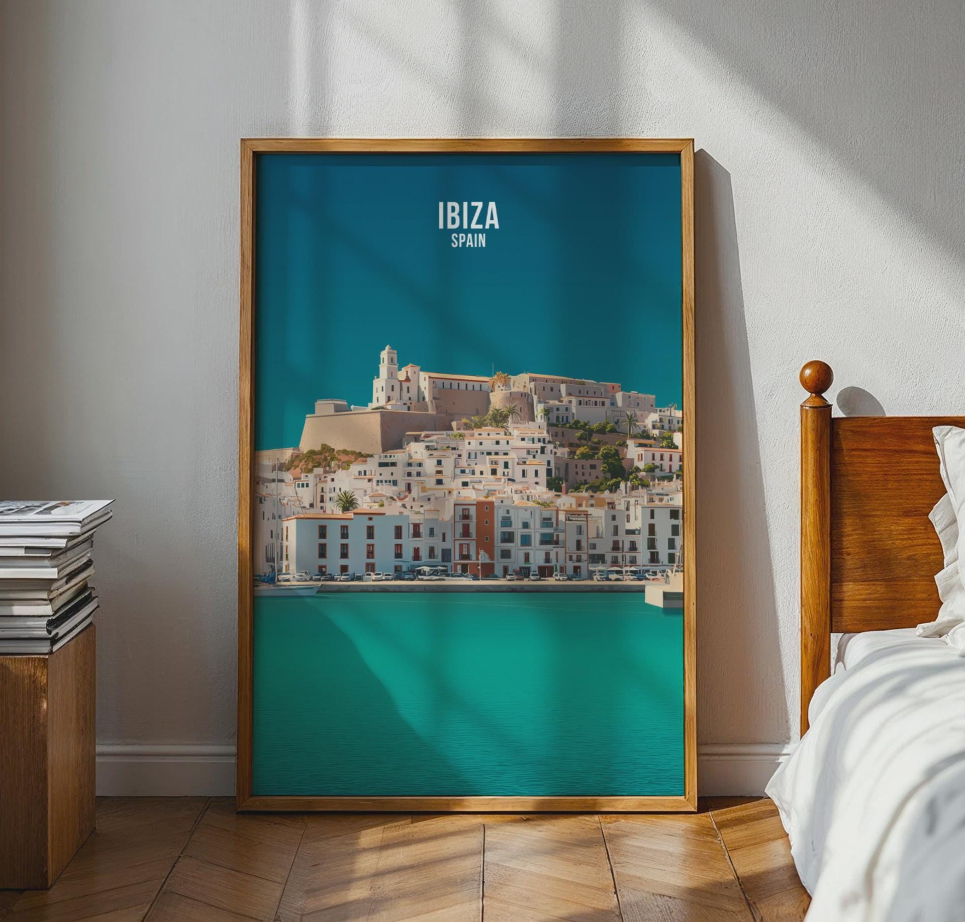 Ibiza Spain Travel Poster Art Print - Travel Wall Art