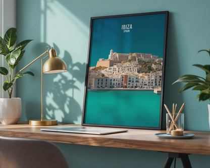 Ibiza Spain Travel Poster Art Print - Travel Wall Art