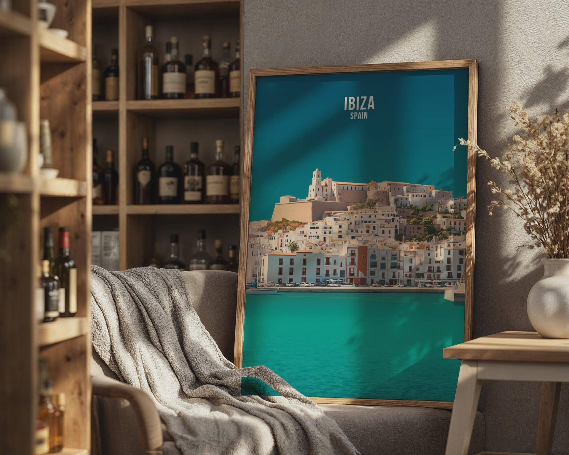 Ibiza Spain Travel Poster Art Print - Travel Wall Art