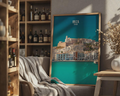Ibiza Spain Travel Poster Art Print - Travel Wall Art