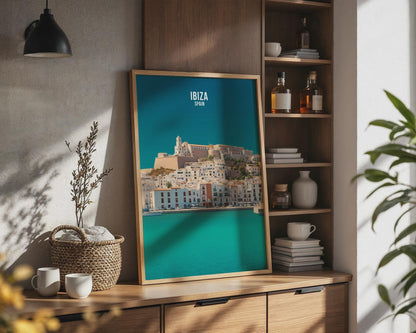 Ibiza Spain Travel Poster Art Print - Travel Wall Art