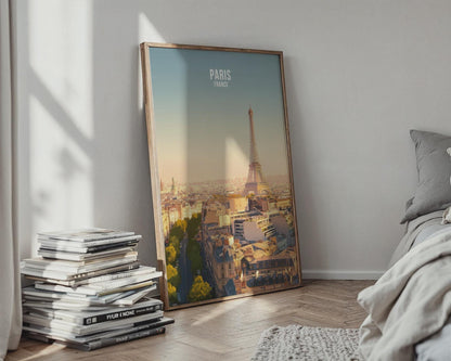 Paris France Print Minimalist Architecture Cityscape Poster - Travel Wall Art