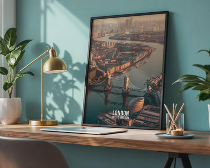 London Cityscape Poster 3D Art Print - Travel Wall Art