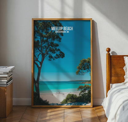 Meelup Beach Wall Art Dunsborough Coastal Print Landscape Poster - Travel Wall Art