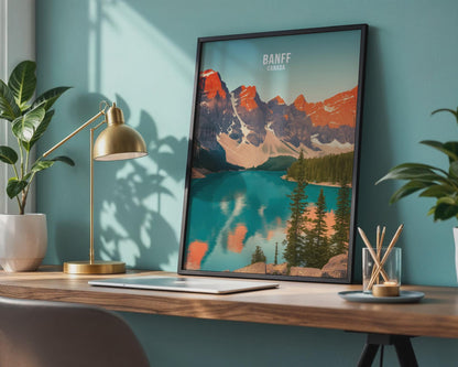 Banff Canada Landscape Poster Art Print - Travel Wall Art
