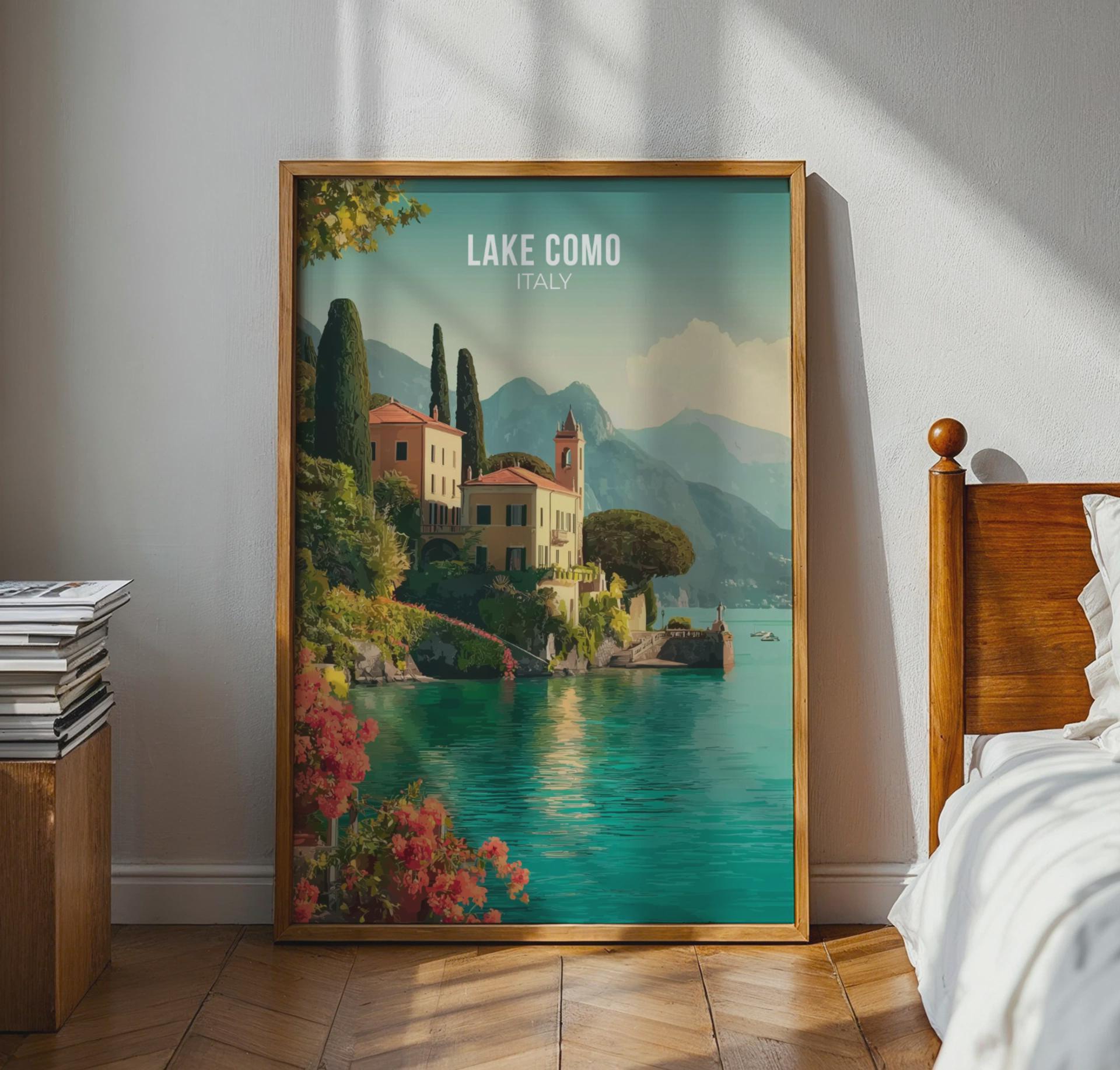 Lake Como Italy Poster Art Print - Travel Wall Art