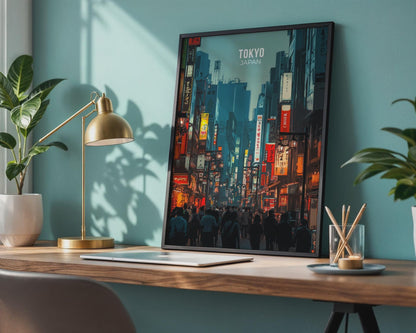 Tokyo Japan Wall Art Print Cityscape Poster - Travel Wall Art